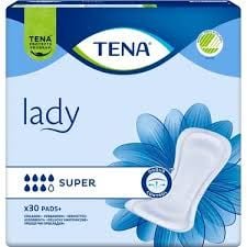 Tena Mesane Pedi Lady Süper 30 lu paket (6x30=180 adet)