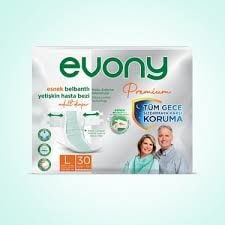 Evony Premium Belbantlı Hasta Alt Bezi Large 30 Luk Paket