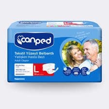 Canped Belbantlı Hasta Alt Bezi Large 30 luk pkt (2*30=60 adet)