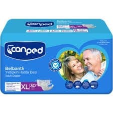 Canped Belbantlı Hasta Alt Bezi XLarge 30 luk pkt (2*30=60 adet)