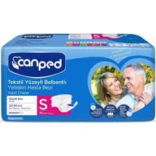 Canped Belbantlı Hasta Alt Bezi Small 30 luk pkt (2*30=60 adet)