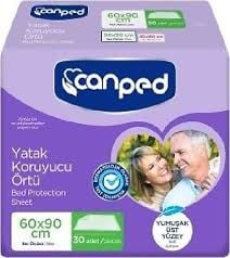 Canped Yatak Koruyucu Örtü 60X90 30 Luk (2X30=60 Adet)