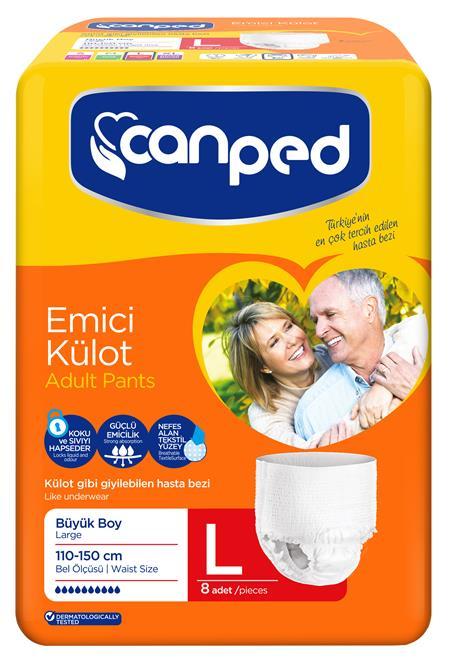 CANPED EMİCİ KÜLOT LARGE (BÜYÜK) 8'LİK PAKET