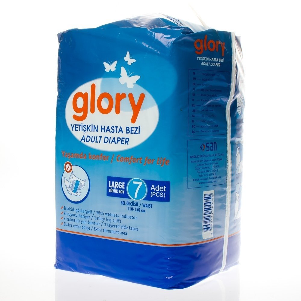 TENA GLORY TEXSTİLE HASTA BEZİ LARGE (BÜYÜK) 7'LİK PAKET
